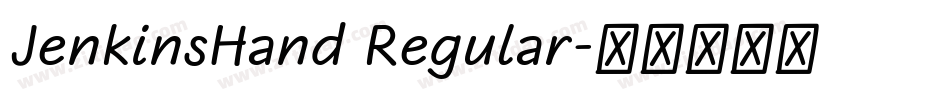 JenkinsHand Regular字体转换